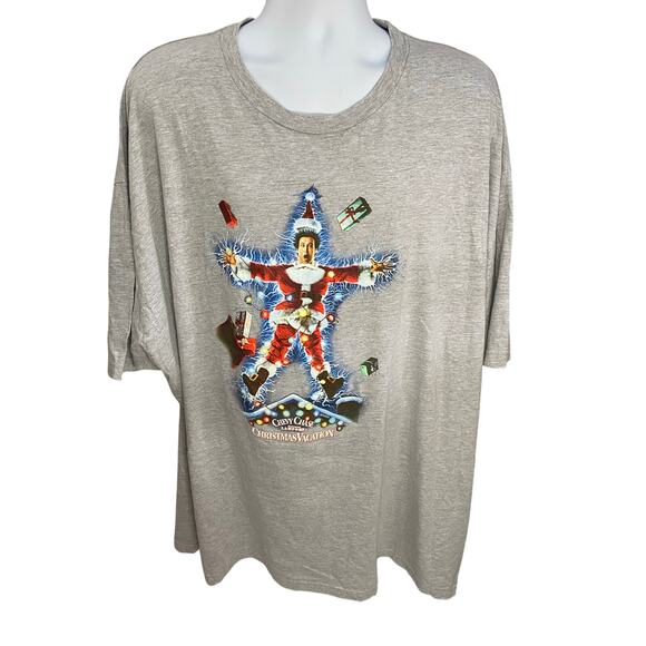 Christmas Vacation T-Shirt – Gray – Electrocution Santa Graphic Size 4XLT - Picture 6 of 7